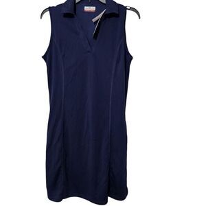 GRAND SLAM Performance Golf Dress Size Medium Navy Blue Stretch Sun Protection